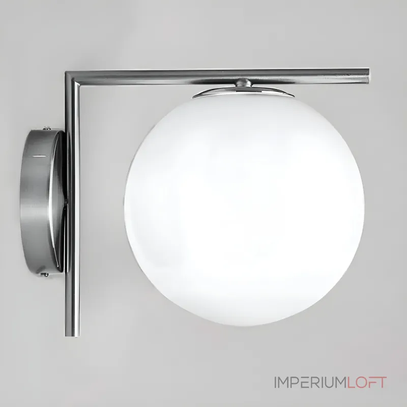 Бра FlexIC Lights Family Michael Anastassiades Chrome со стеклянным плафоном в форме шара от ImperiumLoft Бра FlexIC Lights Family Michael Anastassiades Chrome со стеклянным плафоном в форме шара от ImperiumLoft