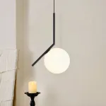 Подвесной светильник FlexIC Lights Family Michael Anastassiades D20 Black со стеклянным плафоном в форме шара от ImperiumLoft