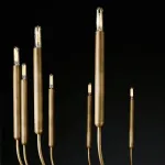 Люстра на штанге RH Quenouilles Round Chandelier D600 Brass в индустриальном стиле от ImperiumLoft