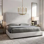 Люстра на штанге RH Quenouilles Round Chandelier D600 Brass в индустриальном стиле от ImperiumLoft