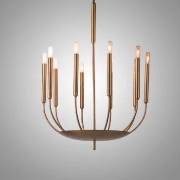 Люстра на штанге RH Quenouilles Round Chandelier D600 Brass