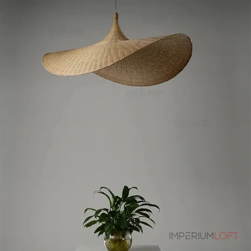 Подвесной светильник Straw Hat Pendant D60 из плетеного ротанга от ImperiumLoft Подвесной светильник Straw Hat Pendant D60 из плетеного ротанга от ImperiumLoft