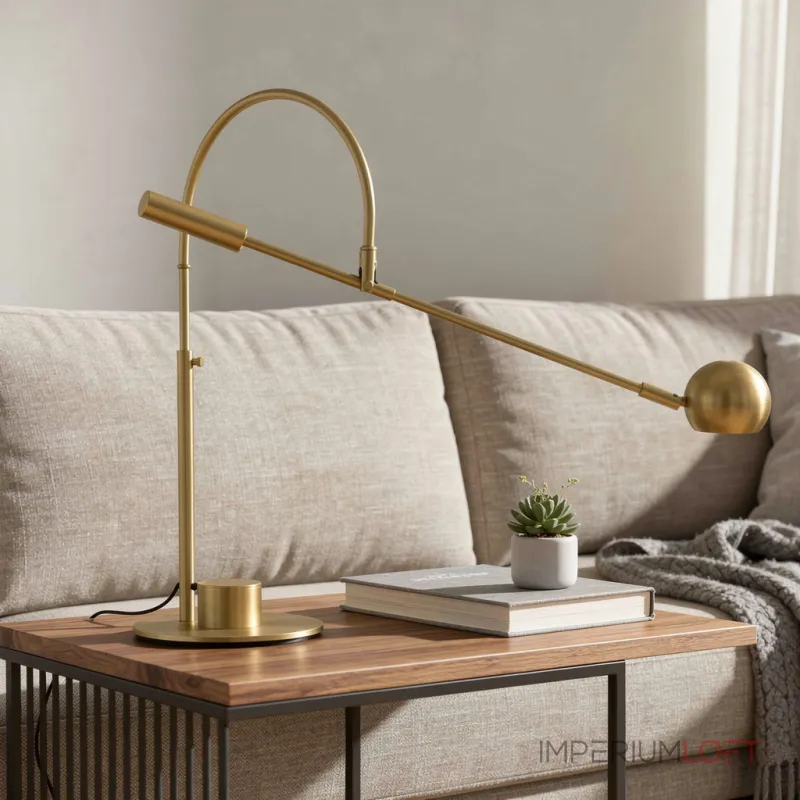 Настольная лампа Restoration Hardware ORBITER II desk lamp Brass с поворотным плафоном от ImperiumLoft Настольная лампа Restoration Hardware ORBITER II desk lamp Brass с поворотным плафоном от ImperiumLoft