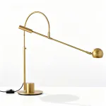 Настольная лампа Restoration Hardware ORBITER II desk lamp Brass с поворотным плафоном от ImperiumLoft