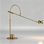 Настольная лампа Restoration Hardware ORBITER II desk lamp Brass с поворотным плафоном от ImperiumLoft