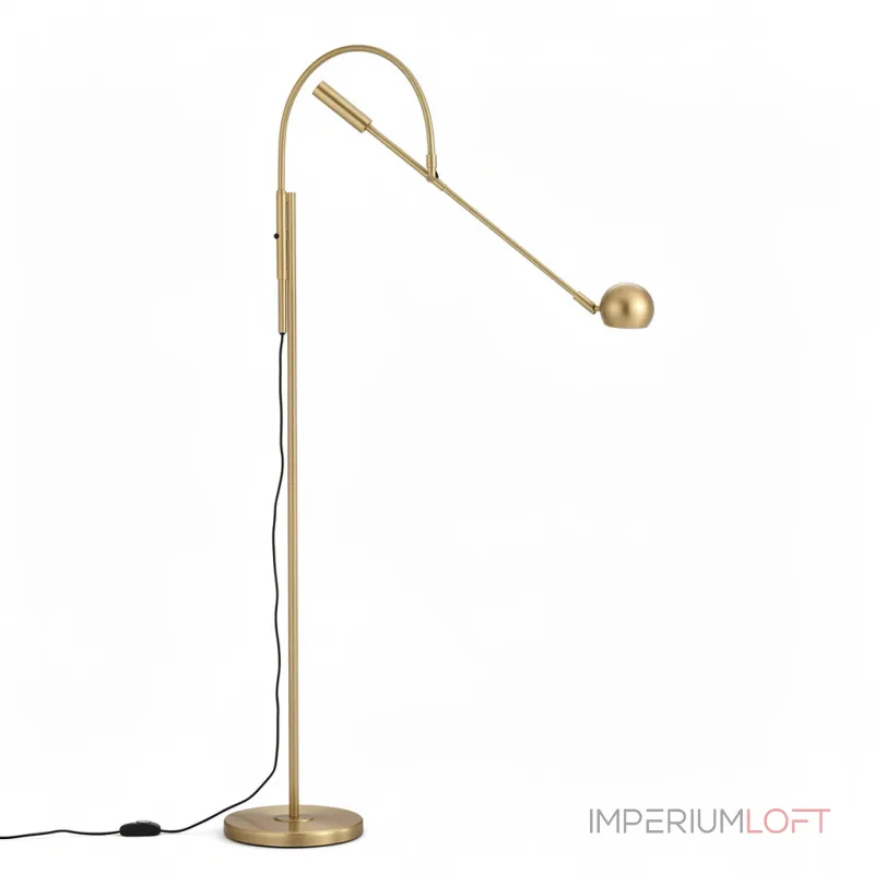 Торшер Restoration Hardware ORBITER II Task Floor Brass с поворотным плафоном от ImperiumLoft Торшер Restoration Hardware ORBITER II Task Floor Brass с поворотным плафоном от ImperiumLoft