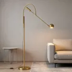 Торшер Restoration Hardware ORBITER II Task Floor Brass с поворотным плафоном от ImperiumLoft