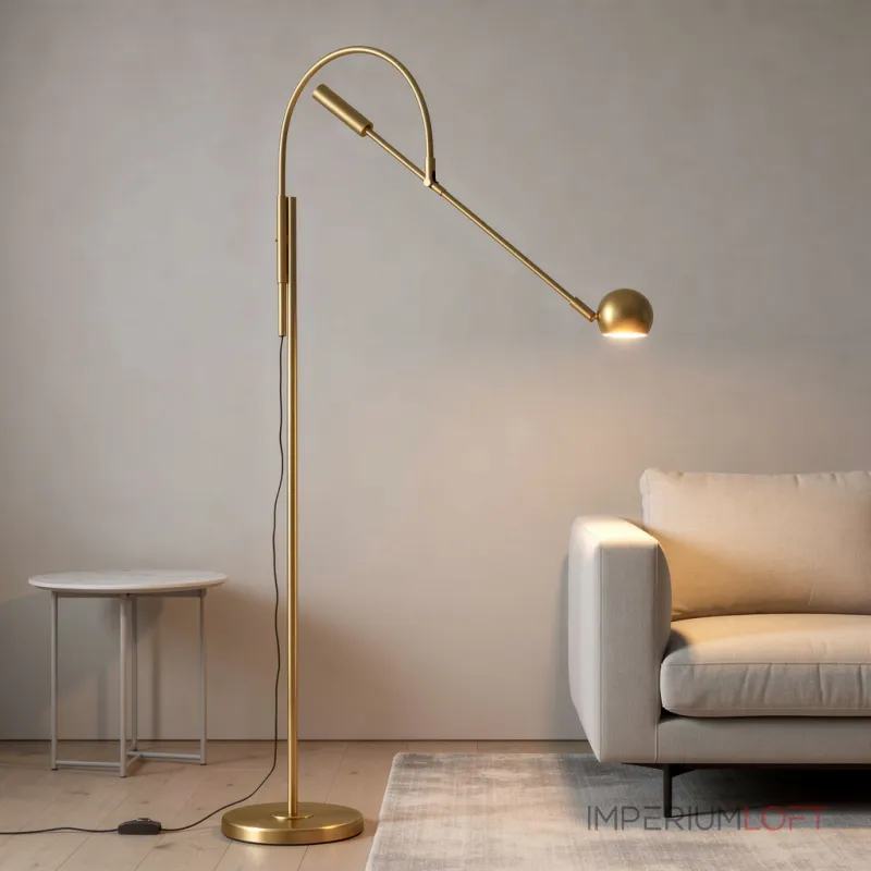 Торшер Restoration Hardware ORBITER II Task Floor Brass с поворотным плафоном от ImperiumLoft Торшер Restoration Hardware ORBITER II Task Floor Brass с поворотным плафоном от ImperiumLoft