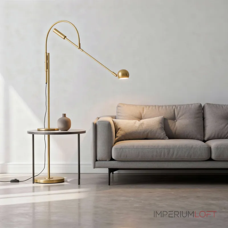 Торшер Restoration Hardware ORBITER II Task Floor Brass с поворотным плафоном от ImperiumLoft Торшер Restoration Hardware ORBITER II Task Floor Brass с поворотным плафоном от ImperiumLoft