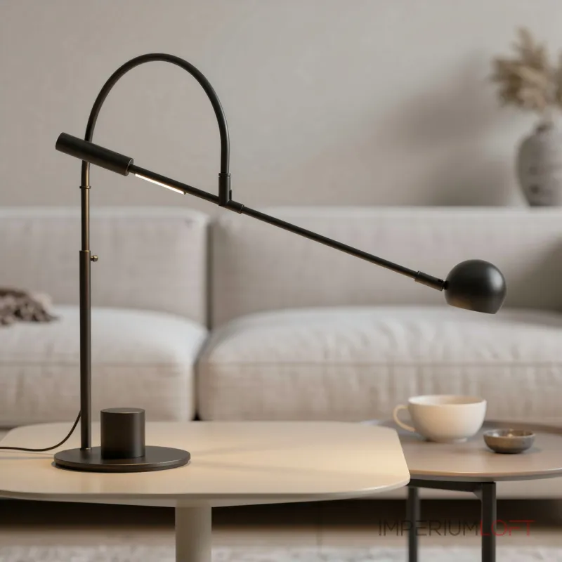 Настольная лампа Restoration Hardware ORBITER II desk lamp Black с поворотным плафоном от ImperiumLoft Настольная лампа Restoration Hardware ORBITER II desk lamp Black с поворотным плафоном от ImperiumLoft
