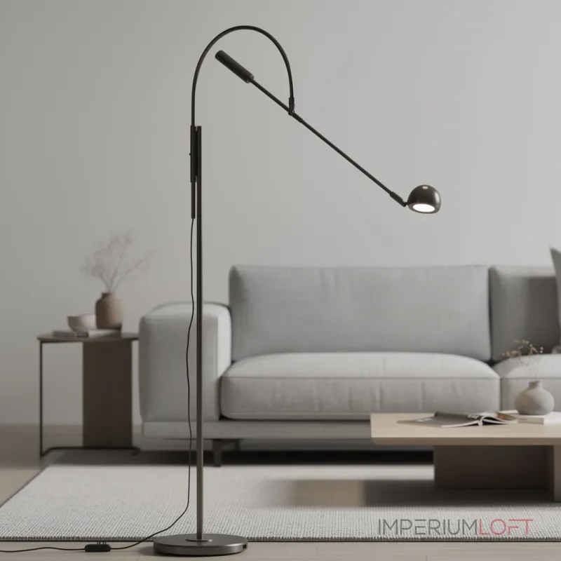 Торшер Restoration Hardware ORBITER II Task Floor Black с поворотным плафоном от ImperiumLoft Торшер Restoration Hardware ORBITER II Task Floor Black с поворотным плафоном от ImperiumLoft