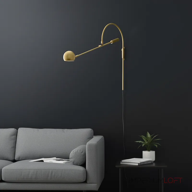 Бра Restoration Hardware ORBITER II Wall lamp Brass с поворотным плафоном от ImperiumLoft Бра Restoration Hardware ORBITER II Wall lamp Brass с поворотным плафоном от ImperiumLoft