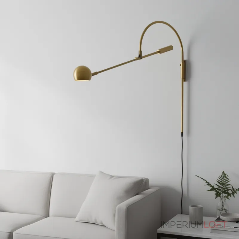 Бра Restoration Hardware ORBITER II Wall lamp Brass с поворотным плафоном от ImperiumLoft Бра Restoration Hardware ORBITER II Wall lamp Brass с поворотным плафоном от ImperiumLoft