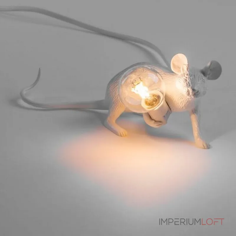 Настольная лампа Mouse Lying White с оригинальным оформлением в виде милой мышки от ImperiumLoft Настольная лампа Mouse Lying White с оригинальным оформлением в виде милой мышки от ImperiumLoft