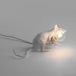 Настольная лампа Mouse Lying White с оригинальным оформлением в виде милой мышки от ImperiumLoft