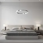 Подвесная люстра Light Ring Horizontal D120 Хром с акриловым плафоном от ImperiumLoft