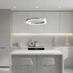Подвесная люстра Light Ring Horizontal D30 Хром с акриловым плафоном от ImperiumLoft