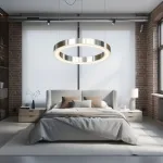 Подвесная люстра Light Ring Horizontal D50 Хром с акриловым плафоном от ImperiumLoft