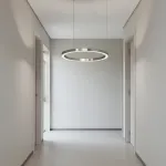 Подвесная люстра Light Ring Horizontal D60 Хром с акриловым плафоном от ImperiumLoft