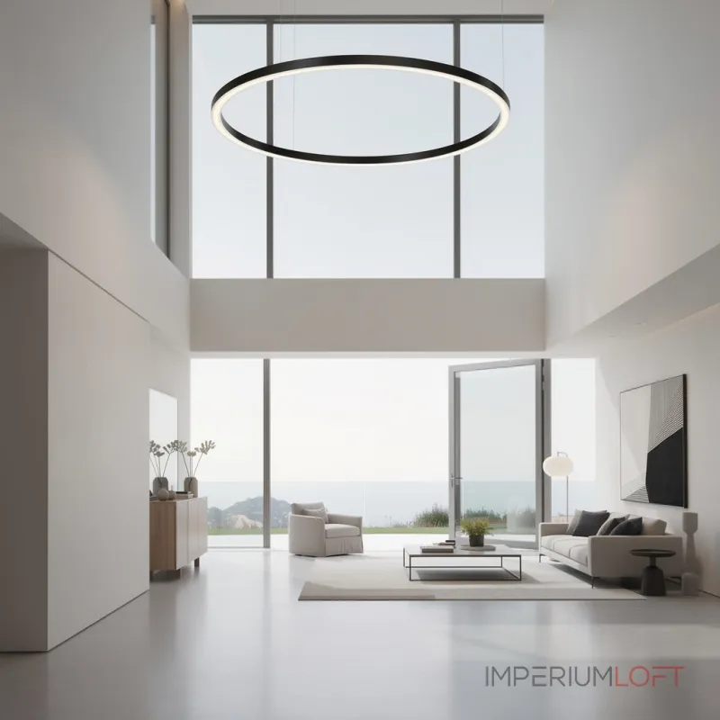 Подвесная люстра Light Ring Horizontal D150 Чёрный с акриловым плафоном от ImperiumLoft Подвесная люстра Light Ring Horizontal D150 Чёрный с акриловым плафоном от ImperiumLoft