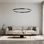 Подвесная люстра Light Ring Horizontal D150 Чёрный с акриловым плафоном от ImperiumLoft
