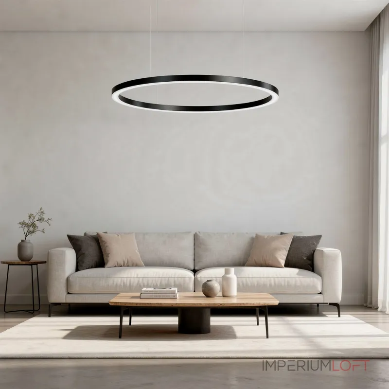 Подвесная люстра Light Ring Horizontal D150 Чёрный с акриловым плафоном от ImperiumLoft Подвесная люстра Light Ring Horizontal D150 Чёрный с акриловым плафоном от ImperiumLoft