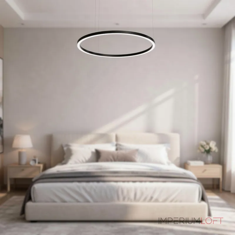 Подвесная люстра Light Ring Horizontal D150 Чёрный с акриловым плафоном от ImperiumLoft Подвесная люстра Light Ring Horizontal D150 Чёрный с акриловым плафоном от ImperiumLoft