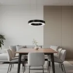 Подвесная люстра Light Ring Horizontal D30 Чёрный с акриловым плафоном от ImperiumLoft