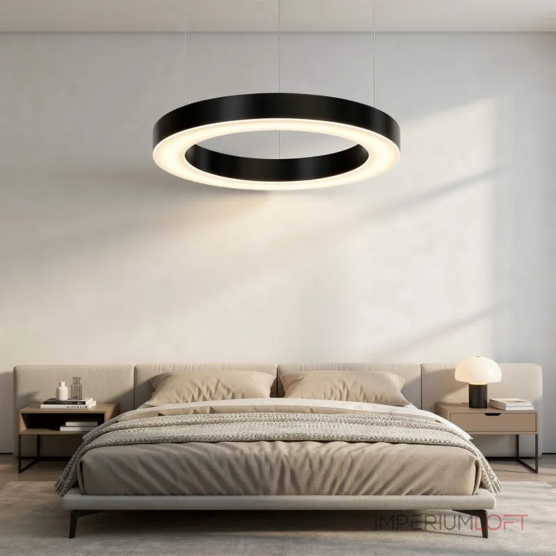Подвесная люстра Light Ring Horizontal D40 Чёрный с акриловым плафоном от ImperiumLoft Подвесная люстра Light Ring Horizontal D40 Чёрный с акриловым плафоном от ImperiumLoft