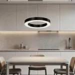 Подвесная люстра Light Ring Horizontal D40 Чёрный с акриловым плафоном от ImperiumLoft
