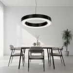 Подвесная люстра Light Ring Horizontal D40 Чёрный с акриловым плафоном от ImperiumLoft