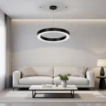 Подвесная люстра Light Ring Horizontal D50 Чёрный с акриловым плафоном от ImperiumLoft