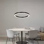 Подвесная люстра Light Ring Horizontal D60 Чёрный с акриловым плафоном от ImperiumLoft