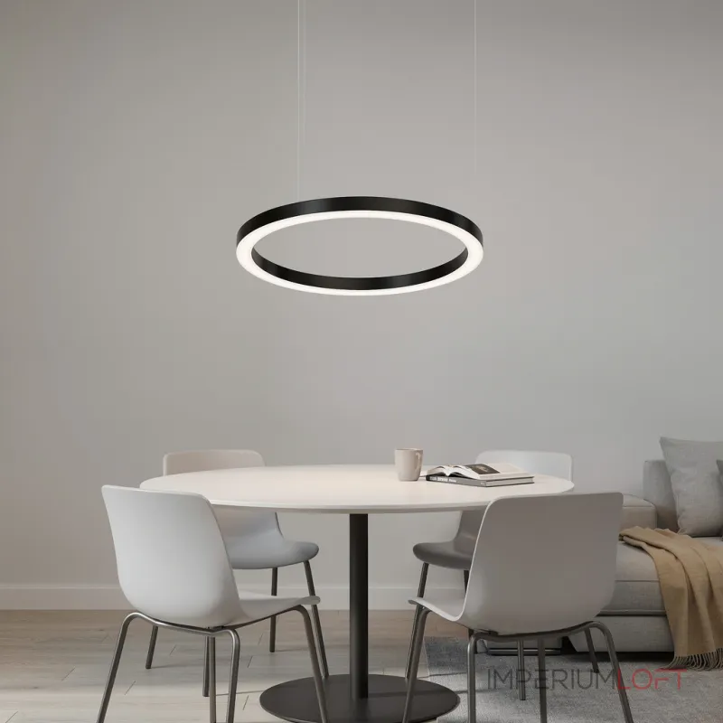 Подвесная люстра Light Ring Horizontal D60 Чёрный с акриловым плафоном от ImperiumLoft Подвесная люстра Light Ring Horizontal D60 Чёрный с акриловым плафоном от ImperiumLoft