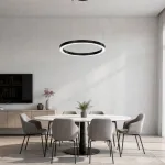 Подвесная люстра Light Ring Horizontal D60 Чёрный с акриловым плафоном от ImperiumLoft