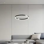 Подвесная люстра Light Ring Horizontal D60 Чёрный с акриловым плафоном от ImperiumLoft