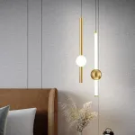 Подвесной светильник broom ORION GLOBE LIGHT gold D L600 современного дизайна от ImperiumLoft