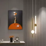 Подвесной светильник broom ORION GLOBE LIGHT gold D L600 современного дизайна от ImperiumLoft