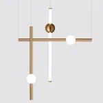 Подвесной светильник broom ORION GLOBE LIGHT gold D L600 современного дизайна от ImperiumLoft