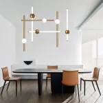 Подвесной светильник broom ORION GLOBE LIGHT gold D L600 современного дизайна от ImperiumLoft