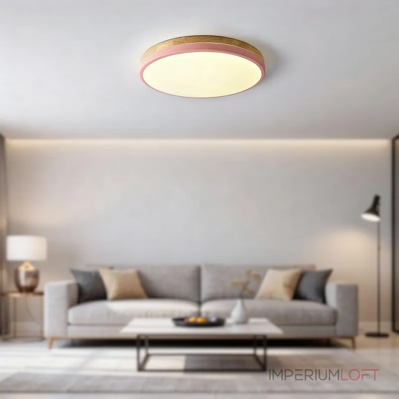 Потолочный светильник DISC DH D63 Pink с акриловым плафоном от ImperiumLoft