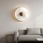 Светодиодный настенный светильник LEIA Marble D30 с плафоном из мрамора от ImperiumLoft