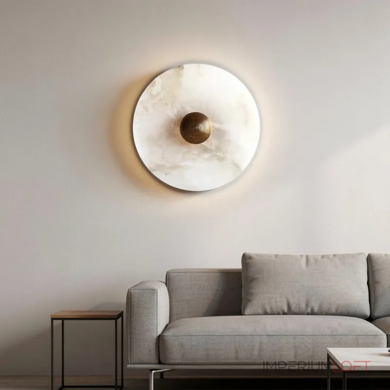 Светодиодный настенный светильник LEIA Marble D30 с плафоном из мрамора от ImperiumLoft Светодиодный настенный светильник LEIA Marble D30 с плафоном из мрамора от ImperiumLoft