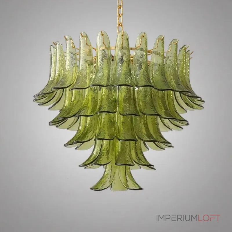 Подвесная люстра LOBBY GREEN H69 со стеклянными лепестками от ImperiumLoft Подвесная люстра LOBBY GREEN H69 со стеклянными лепестками от ImperiumLoft