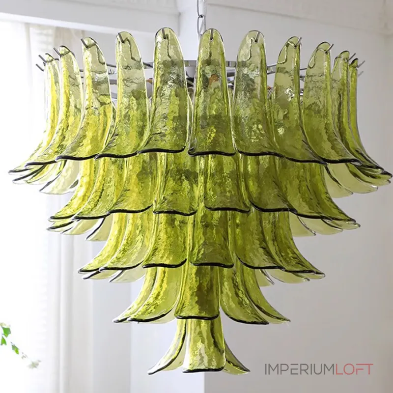 Подвесная люстра LOBBY GREEN H69 со стеклянными лепестками от ImperiumLoft Подвесная люстра LOBBY GREEN H69 со стеклянными лепестками от ImperiumLoft