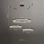 Кольцевые люстры и светильники ANDRUS P3 D60 D80 D100 мультикрепление