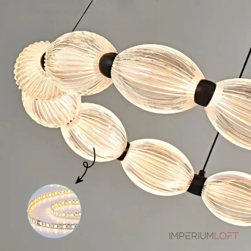 Кольцевые люстры и светильники CARA ELLIPSE RING P2 D68 D88 Black от ImperiumLoft