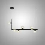 Подвесной светильник LINDA LONG P6 Black со стеклянными шарами от ImperiumLoft