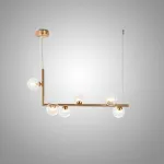 Подвесной светильник LINDA LONG P6 Gold со стеклянными шарами от ImperiumLoft