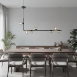 Подвесной светильник LINDA LONG P7 Black со стеклянными шарами от ImperiumLoft
